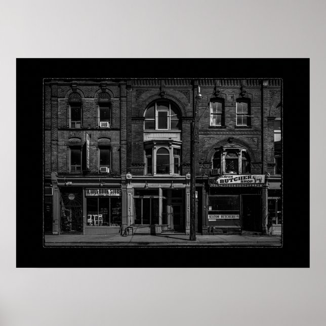 Books and Bistros and Butchers No 10 with Border Poster (Front)