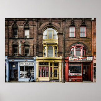 Books and Bistros and Butchers No 3 Colour Version Poster