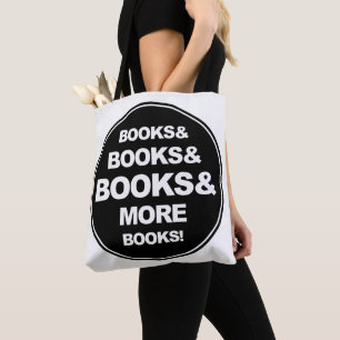 Books and books and more books tote bag