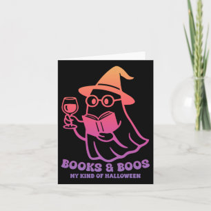 Books And Boos My Kind Of Halloween Funny Boo Hall Card