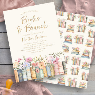 Books and Brunch Baby Shower Invitation