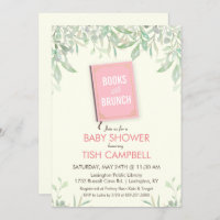 Books and Brunch Baby Shower Invitation