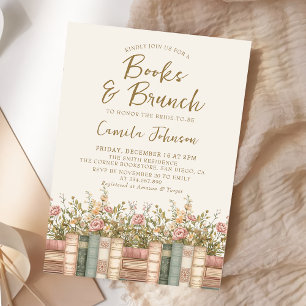 Books and Brunch Bridal Shower Invitation