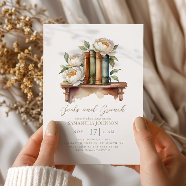 Books and Brunch Cosy Baby Shower Invitation (Creator Uploaded)