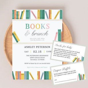 Books and Brunch Storybook Baby Shower Invitation