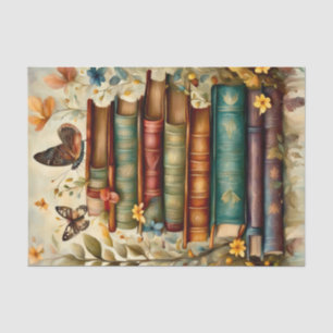 Books and Butterflies Decoupage Tissue Paper