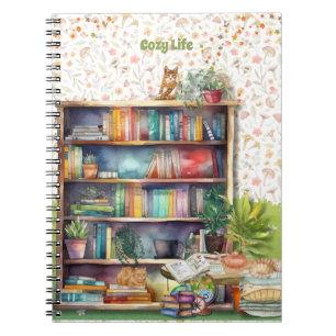 Books and Cat Lovers Hygge Birthday Retirement  