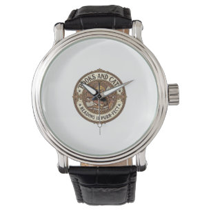 Books And Cats Cat Books Reading Vintage Vector Ar Watch