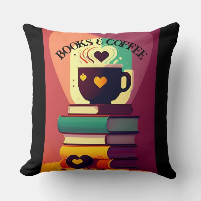 Books And Coffee 2 Cushion (Front)