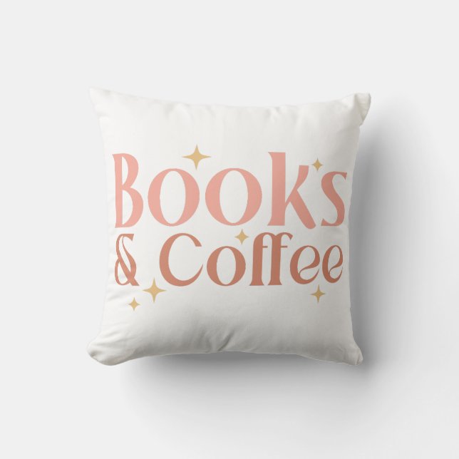 Books And Coffee Cushion (Front)