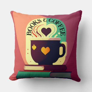 Books And Coffee Cushion