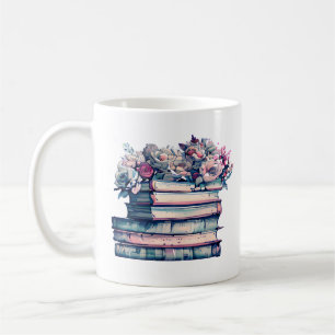 Books and Coffee is All I Need   Vintage Flowers Mug