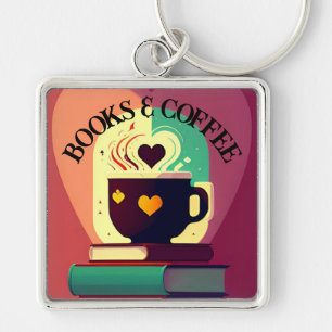 Books And Coffee Key Ring