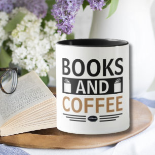 Books and Coffee Lover Gift Mug