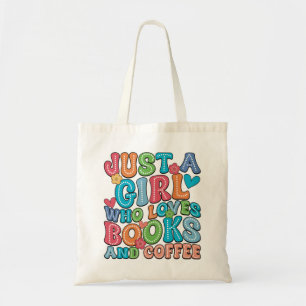 Books and Coffee Lover Tote Bag