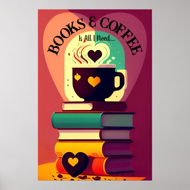 Books And Coffee Poster (Front)