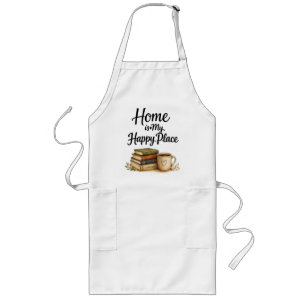 Books and Coffee - Vintage Book Long Apron