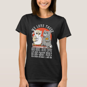 Books And Coffee Women Black T-Shirt
