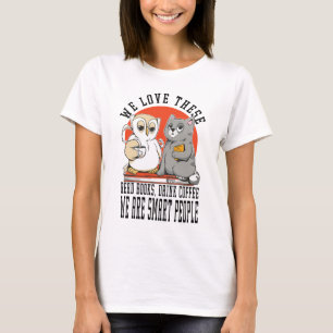 Books And Coffee Women White T-Shirt