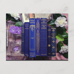 Books and Flowers (Camellia) Postcard