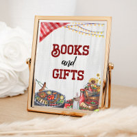 Books and Gifts BBQ Backyard Rustic Baby Shower