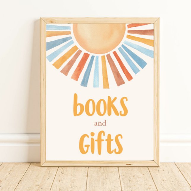 Books and gifts boho sunshine muted tones poster (Creator Uploaded)