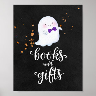 Books and Gifts Halloween Baby Shower Sign