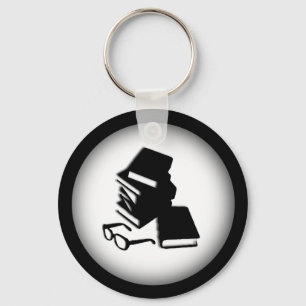 Books and Glasses Key Ring