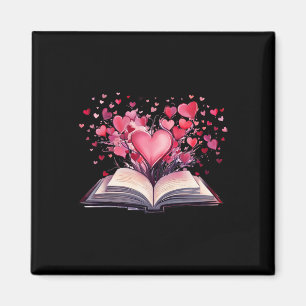 Books And Hearts Teacher Bookworm Bookish Valentin Magnet