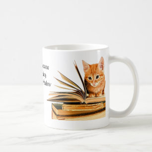 Books and Kitten Mug