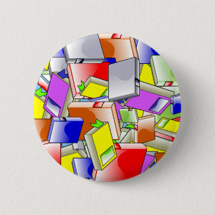 Books and more books 6 cm round badge