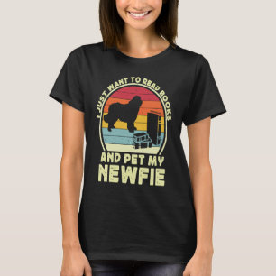 Books And Newfie For Men Women Newfoundland Dog Da T-Shirt