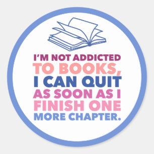 Books and Reading Classic Round Sticker