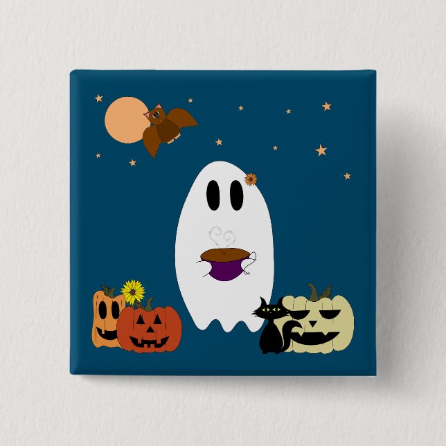 Books and Tea 15 Cm Square Badge (Front)