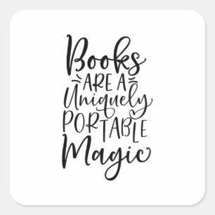 Books Are A Uniquely Portable Magic Square Sticker