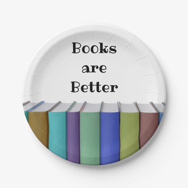 Books are Better Paper Plate (Front)