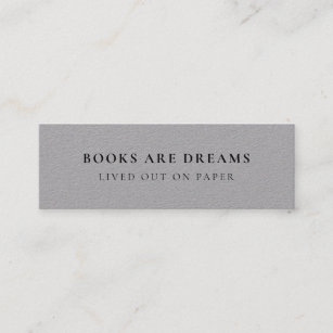 Books are Dreams   Promotional Mini Bookmark Card