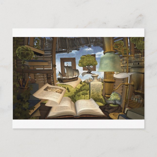 Books are knowledge! postcard (Front)