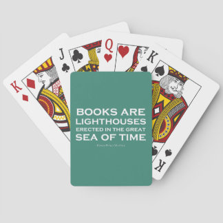 Books Are Lighthouses Playing Cards