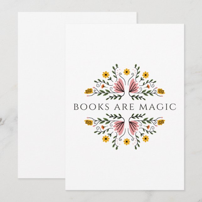 Books Are Magic Greeting Card (Front/Back)
