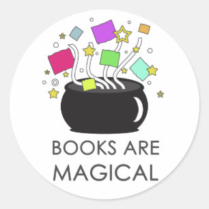 Books Are Magical Classic Round Sticker