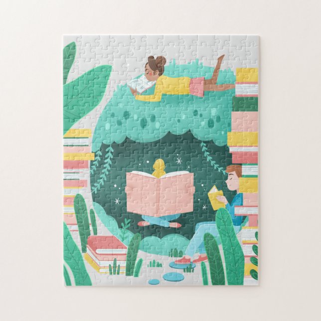 Books Are My Happy Place Jigsaw Puzzle (Vertical)