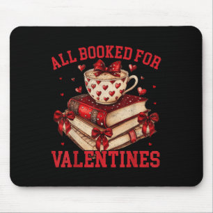 Books Are My Love Language Valentine Book Lover Bo Mouse Pad