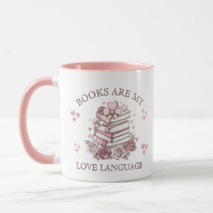 Books are my Love Language Valentine's Day  Mug