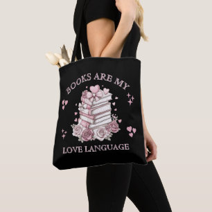 Books are my Love Language Valentine's Day Tote Bag