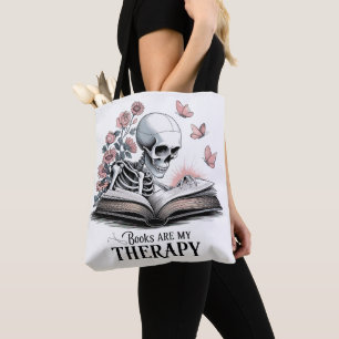 Books are my Therapy Book Lover Tote Bag