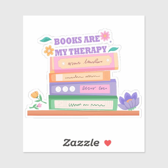 Books Are My Therapy: Funny Quote aesthetic design (Sheet)
