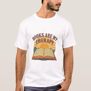 Books Are My Therapy T-Shirt   Cozy Aesthetic Read