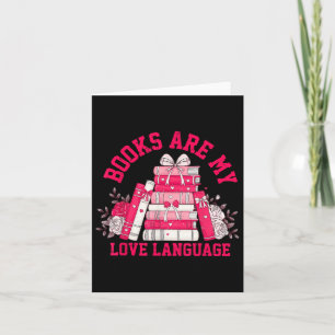 Books Are My Valentine Day Coquette Bow Bookish Re Card