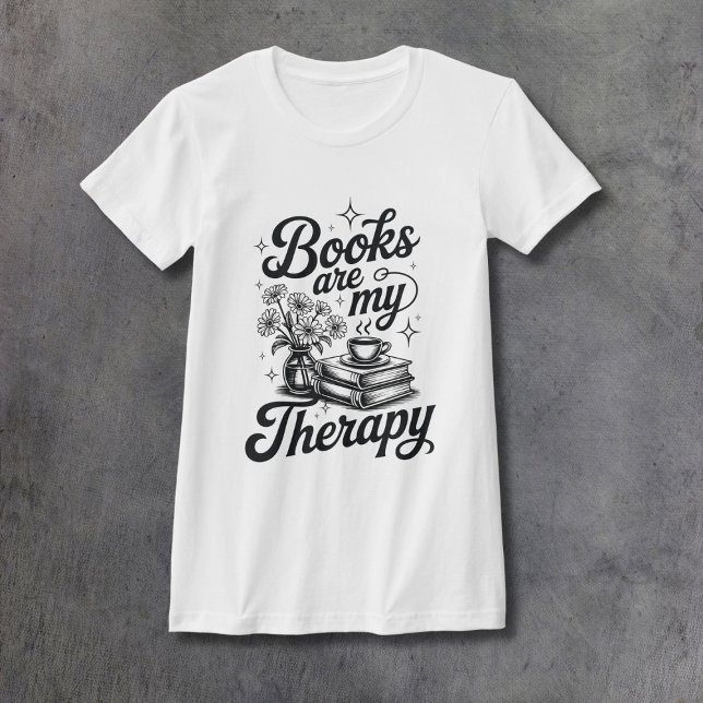 Books are Therapy Women's Fitted T-Shirt (Creator Uploaded)